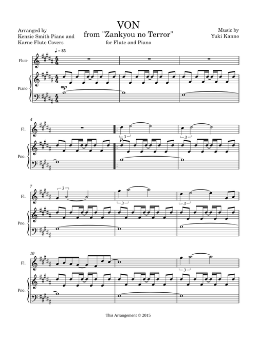 VON – Yuki Kanno VON (From "Zankyoku no Terror") - Yuki Kanno