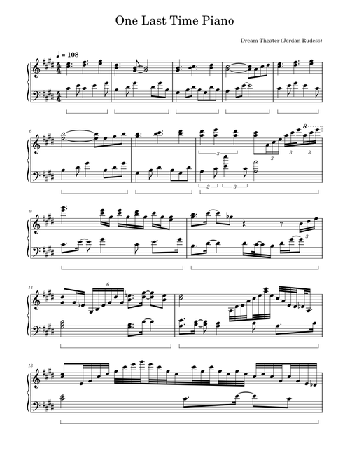 Dream Theater - One Last Time (Piano Intro)