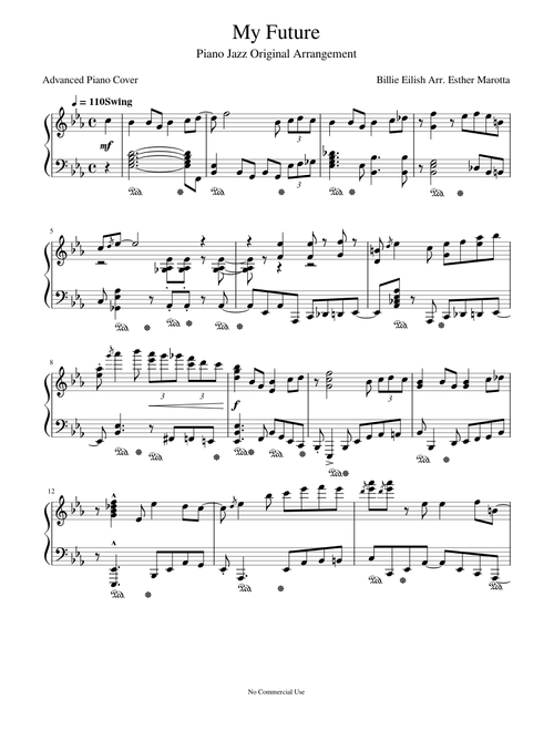 My future – Billie Eilish (Arr. Piano Jazz by Esther Marotta)