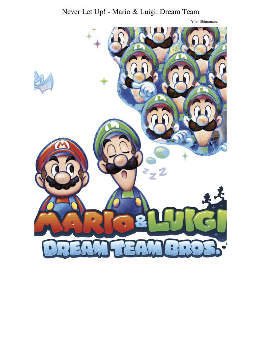 Never Let Up! - Mario & Luigi: Dream Team Sheet Music for Piano ...