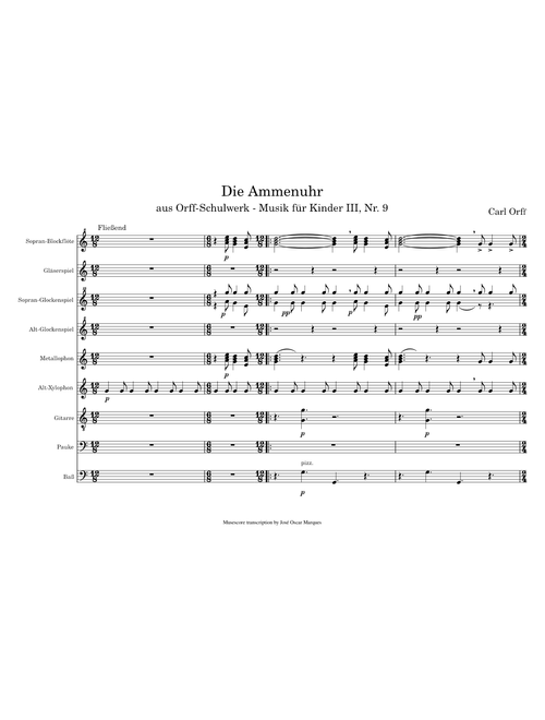 Carl Orff: Die Ammenuhr