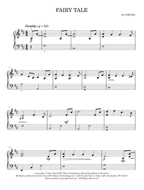 Fairy tale - Yiruma (Easy Piano)