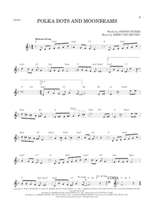 Play Official version of Polka Dots And Moonbeams Sheet Music by
