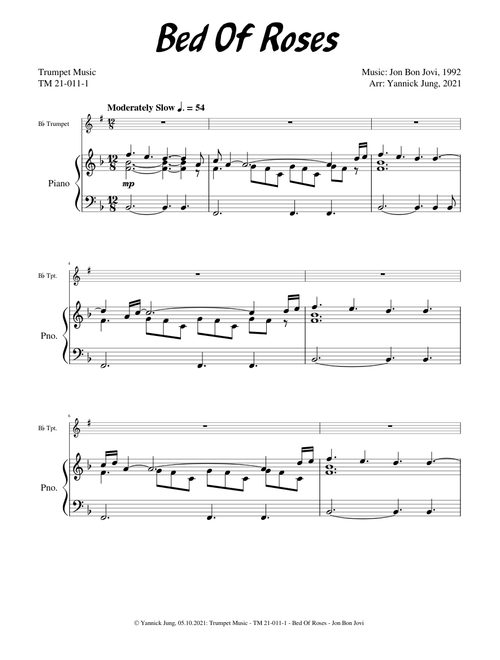Bed Of Roses - Bon Jovi - Trumpet Solo