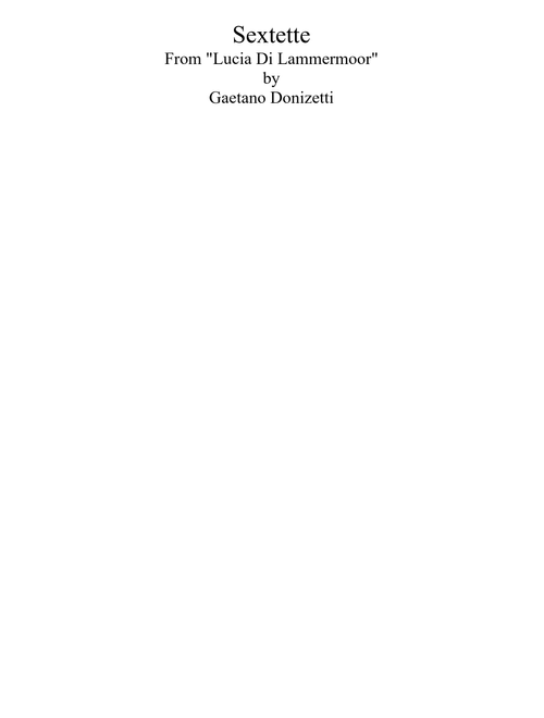 Sextet from Lucia Di Lammermoor (full score)
