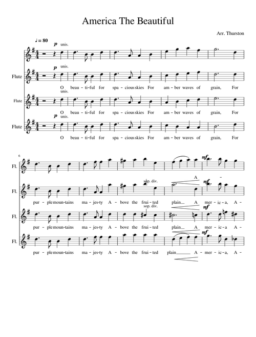 America the beautiful - Misc Traditional