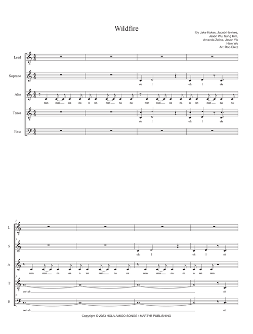 Wildfire (Arr. Rob Dietz) - Eric Nam (Choral, SATB divisi)