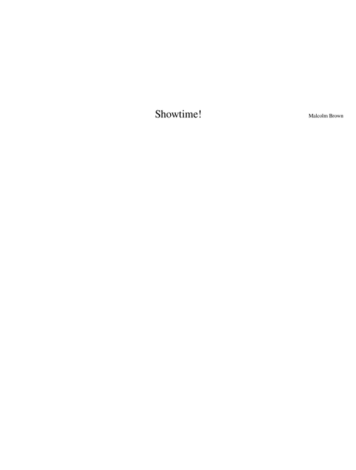 Showtime for Concert Band - Malcolm Brown/Homestuck