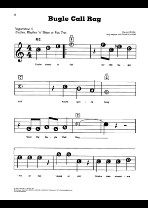 Bugle Call Rag – Jack Pettis, Benny Goodman Sheet Music with Chords for ...