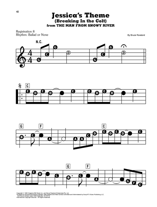 Jessica's Theme (Breaking In The Colt) (from The Man From Snowy River) - Bruce Rowland (E-Z Play Today)
