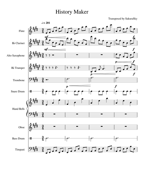 History Maker (Concert Band Arrangement)