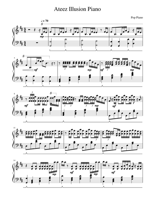 Ateez Illusion Piano Advanced