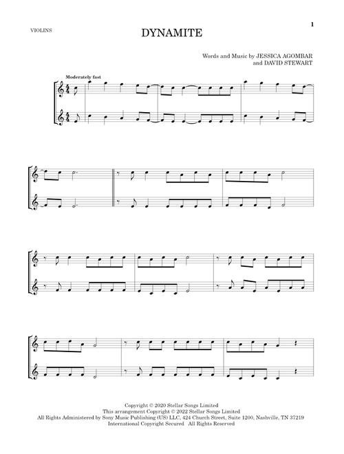 Dynamite - BTS (Violin Duet)