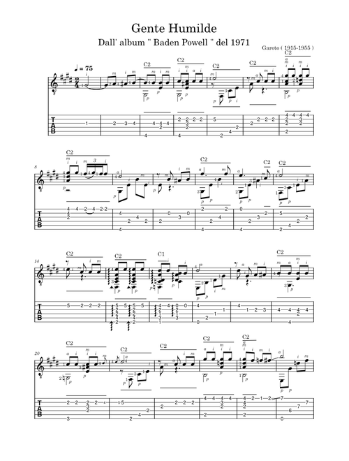 Gente Humilde – Aníbal Augusto Sardinha (Garoto) - Baden Powell