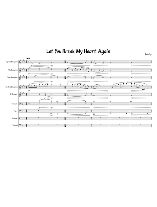 Let You Break My Heart Again - Laufey - Small Ensemble Arrangement