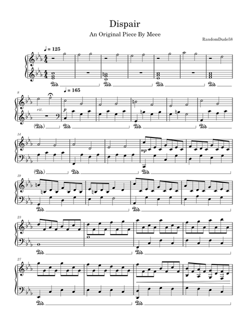 Dispair - RandomDude58 | My First Original Piano Piece