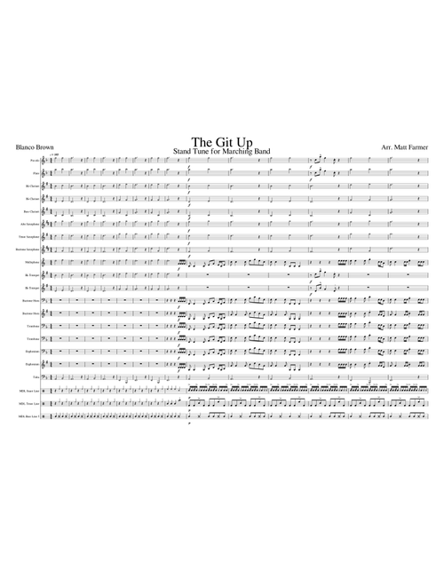 The Git Up (Arr. Matt Farmer) - Blanco Brown (Large Ensemble)