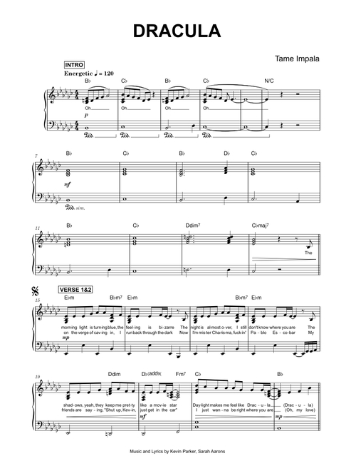 Dracula - Tame Impala (Piano)