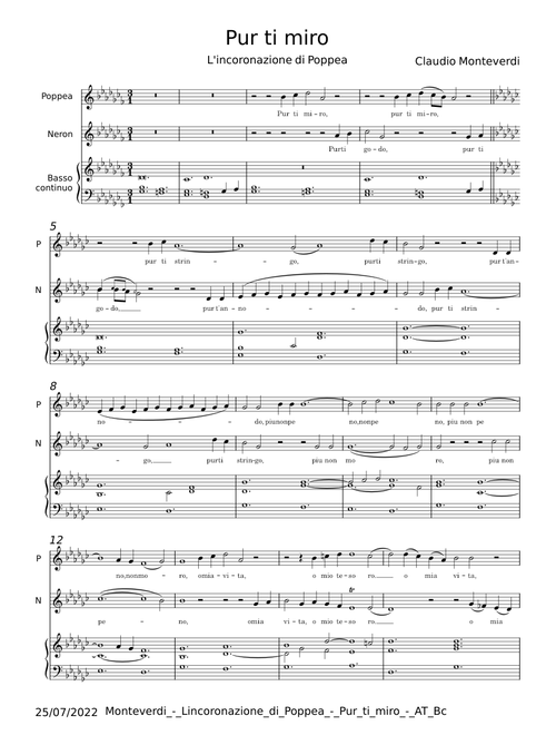 Pur ti miro - Claudio Monteverdi