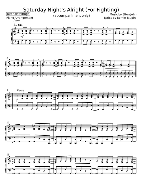 Saturday Night's Alright (For Fighting) - Elton John