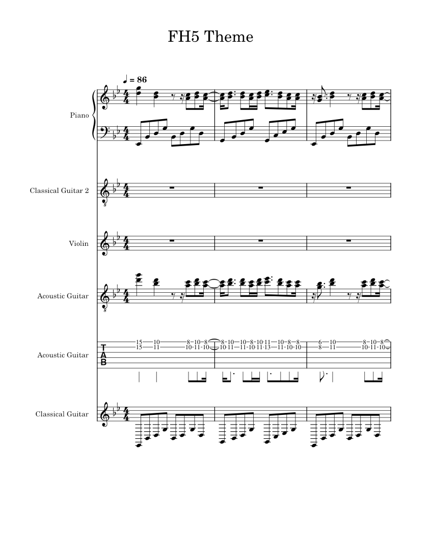 Encanto Urbandawn Sheet music for Piano, Harpsichord, Guitar, Ukulele (Mixed Ensemble