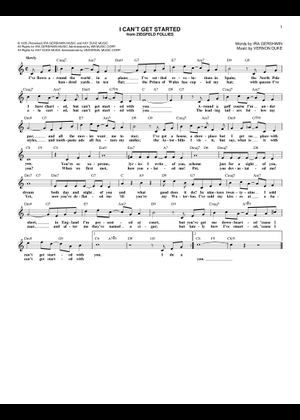 Play Official version of I Can't Get Started With You Sheet Music