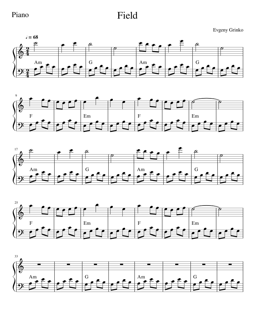 Field Guide For Piano Free Download