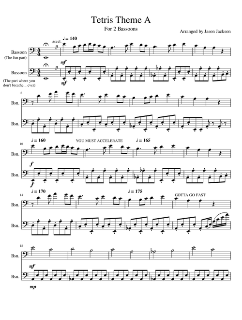Tetris -True Russian Bassoon Version