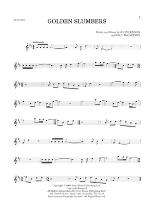 Play Official version of Golden slumbers Sheet Music by The Beatles for ...