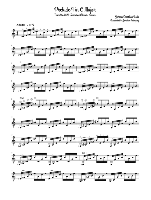 Prelude in C Major - BWV 846 - J.S. Bach