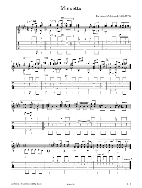 Minuetto – Bartolomé Calatayud