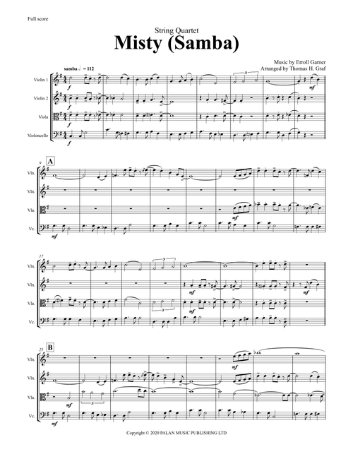 Misty (Arr. Thomas Graf) - Erroll Louis Garner (String Quartet)