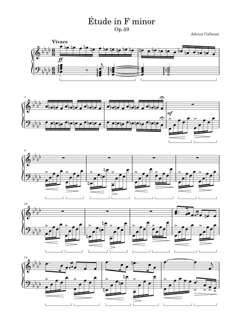 Étude in F minor (f-moll) Op.49