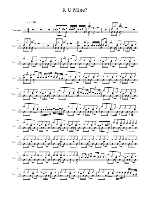 R U MIne Drum tab
