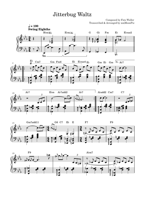 Jitterbug Waltz – Thomas "Fats" Waller Jitterbug Waltz