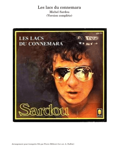 Michel Sardou - Les lacs du Connemara - Accompagnement pour trompette Sib - Trumpet Play-Along