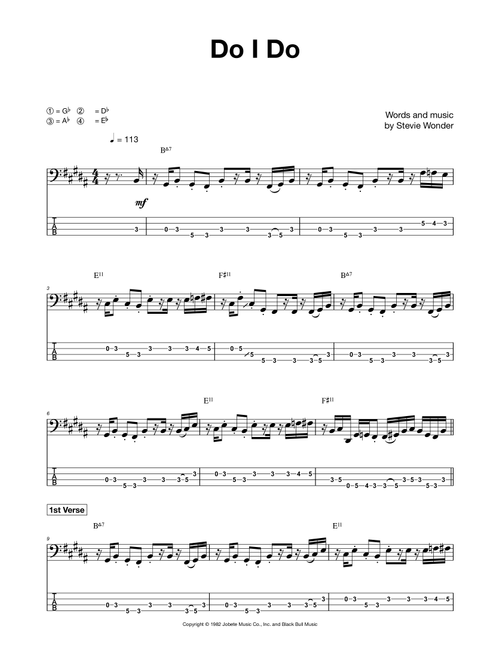 Do I Do (Arr. Stuart Clayton/Bassline Publishing) - Stevie Wonder (Bass Tab)