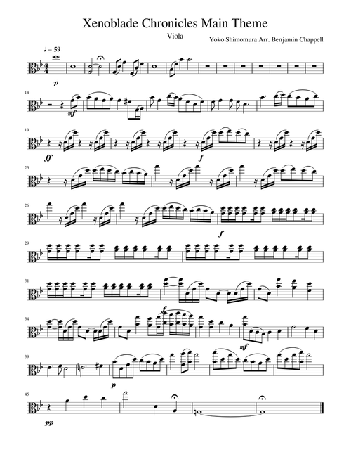 Xenoblade Chronicles Theme Viola