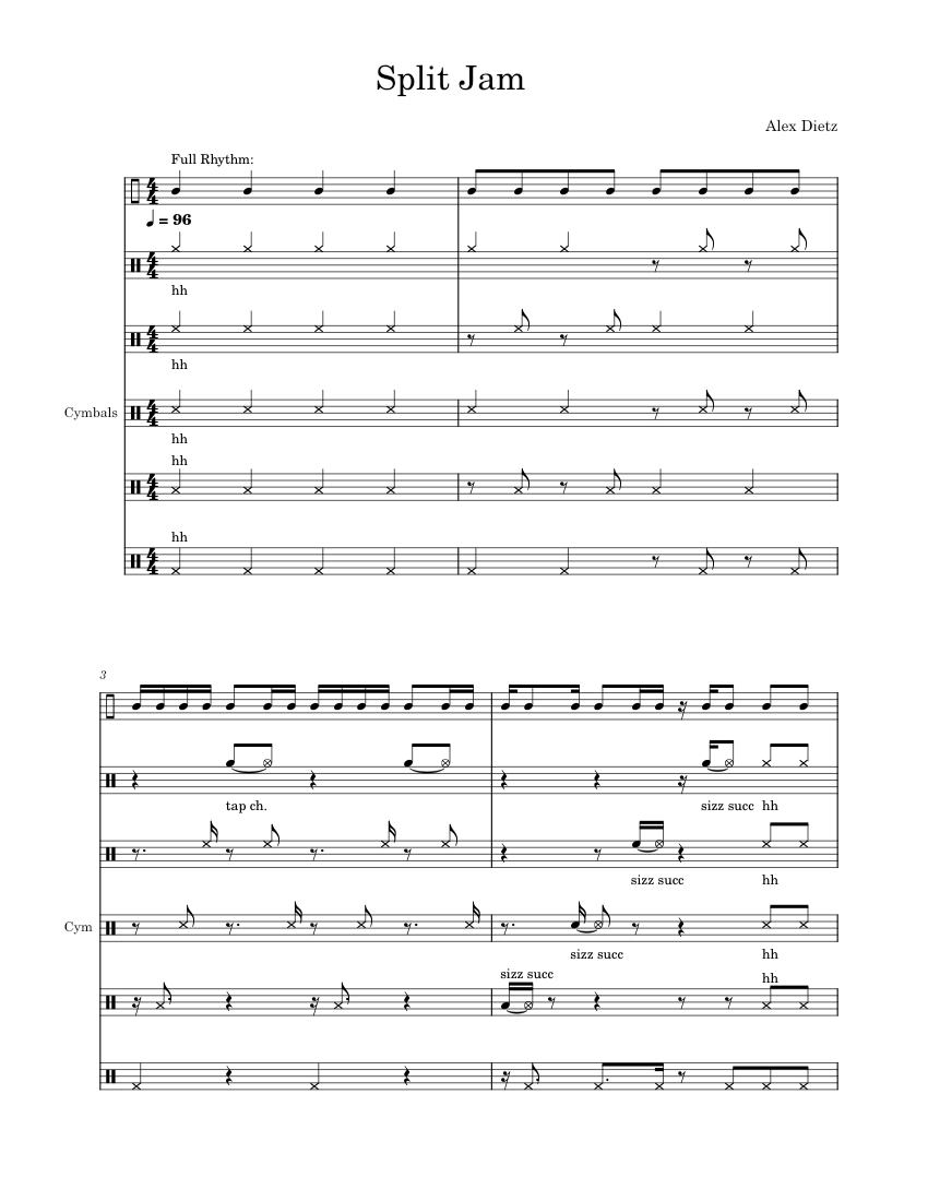 バンドスコア】RALLY / Cymbals 提供:ブレンデュース | 楽譜＠ELISE