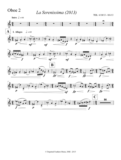 La serenissima (2013) oboe 2 - Thomas Oboe Lee (Oboe Solo)