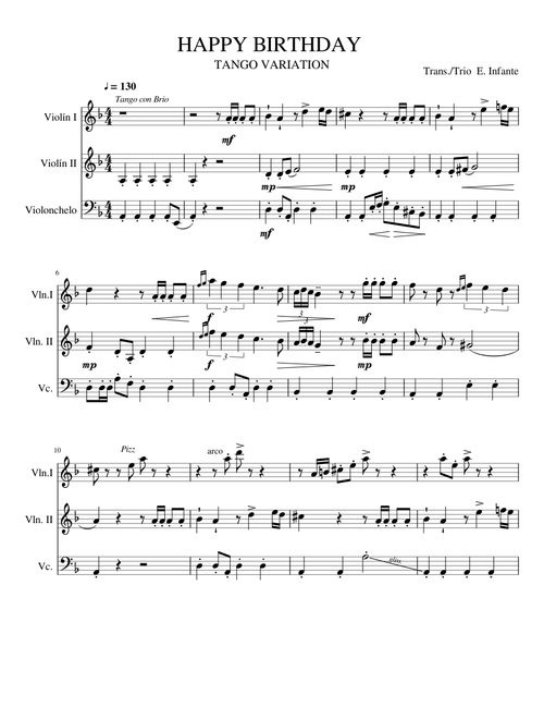 HAPPY BIRTHDAY TANGO VARIATION