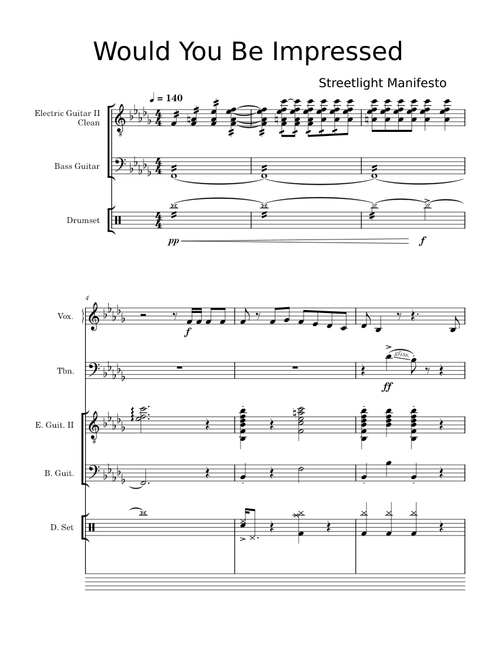 Would you be impressed – Streetlight Manifesto