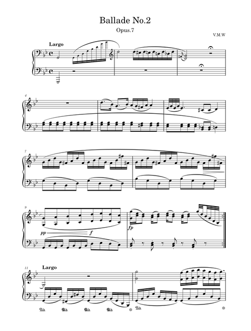 V.M.W - Ballade No.2 In G minor Opus.7