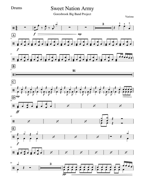 Sweet Nation Army-Drums