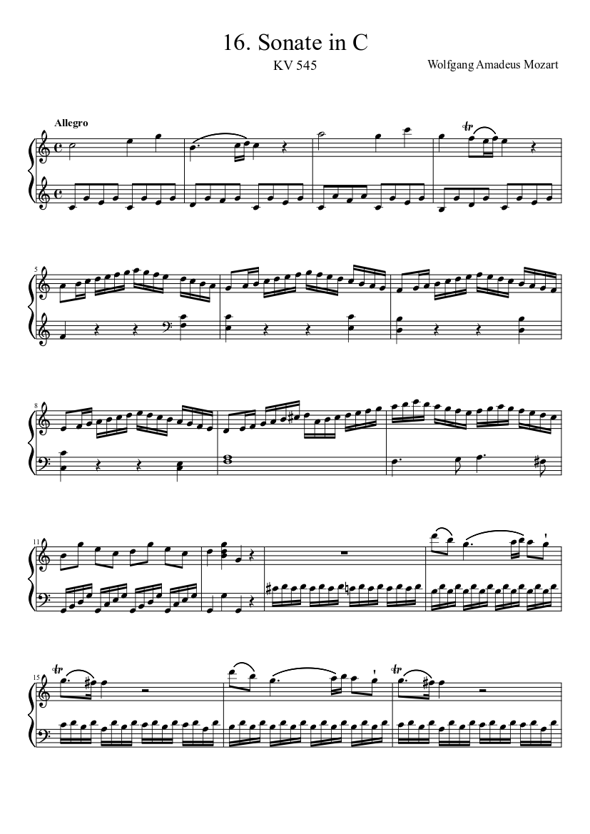 Autor balsa computadora Mozart - Piano Sonata No. 16 - Allegro Sheet music for Piano (Solo) | Musescore.com Autor balsa computadora Mozart - Piano Sonata No. 16 - Allegro Sheet music for Piano (Solo) | Musescore.com