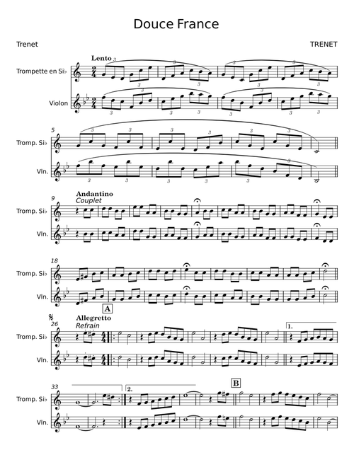 Douce france - Charles Trenet