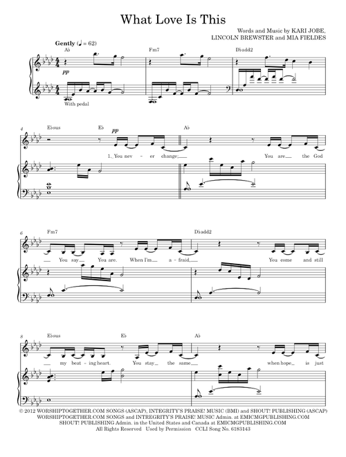 What love is this - Kari Jobe (Piano-Vocal-Guitar)