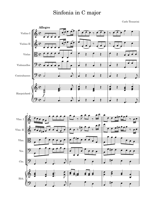 Sinfonia in C major - Carlo Tessarini