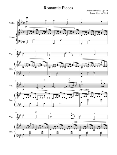 Dvorak: Romantic Pieces - Part 1