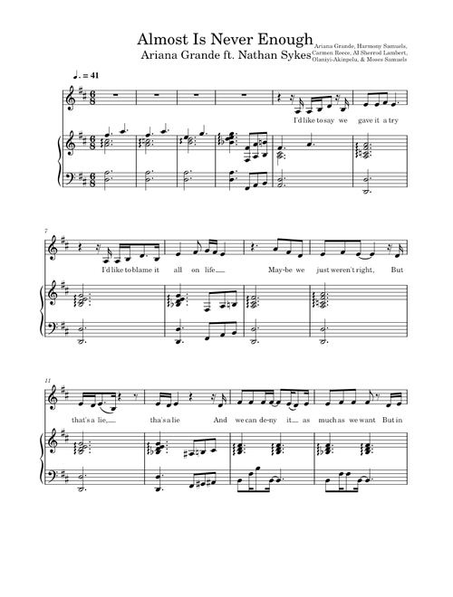 Almost Is Never Enough - Ariana Grande